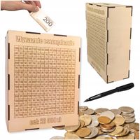 SKARBONKA WYKREŚLANA WYZWANIE PREZENT UPOMINEK GRAWER ZMIENNA KWOTAWYZWANIA