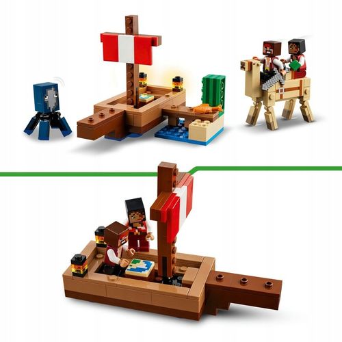 LEGO MINECRAFT 21259 Statek Piracki Figurki Wielbłąd Zestaw Klocki + Torba na Arena.pl