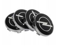Dekielki do felg Opel 60mm, komplet 4szt. Czarne.