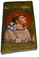 Ikona święty Antoni prosimy Go o pomoc w znalezieniu zagubionych rzeczy