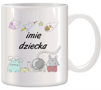 KUBEK Z NADRUKIEM PREZENT DLA CHŁOPCA DZIEWCZYNKI DZIECKA URODZINY WZORY