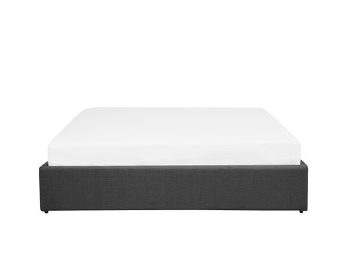 Łóżko z pojemnikiem tapicerowane 160 x 200 cm szare DINAN na Arena.pl