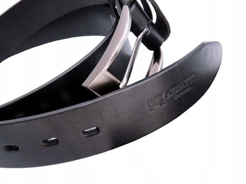 SKÓRZANY PASEK MĘSKI DO SPODNI BRĄZOWY SZEROKI PAS DO JEANSÓW GRUBA SKÓRA na Arena.pl