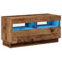 Szafka pod TV z oświetleniem LED, stare drewno, 80x35x40 cm