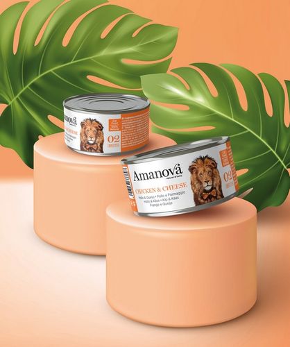 Amanova Cat Chicken & Cheese - Kurczak I Ser W Bulionie Puszka 70G [02] na Arena.pl