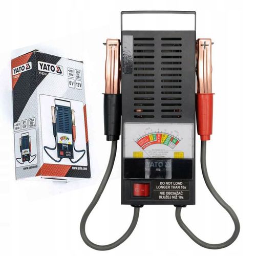 YATO TESTER AKUMULATORÓW MIERNIK ANALOGOWY 6V 12V 200 -1000A YT-8310 na Arena.pl