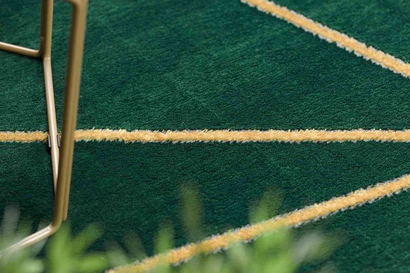 RUG/LU/ESTEMA/GEOMETRIC/BOTTLEGREEN+GOLD/80x150 zdjęcie 5