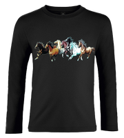 Bluzka t-shirt z długim rękawem Konie