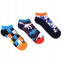 Skarpetki Stopki Męskie Zwierzaki Kolorowe Wzorki 3-PAK Zestaw Moraj 39-42