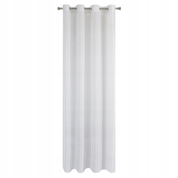 Firana gotowa na przelotkach REBECCA 140x250 Eurofirany kremowy zdjęcie 1