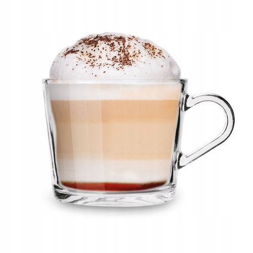 6x SZKLANE KUBKI DO KAWY szklanki do herbaty zestaw kubków Z UCHEM Tadar na Arena.pl