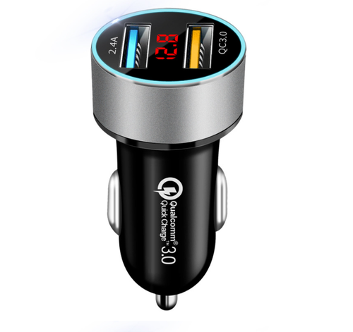 3,1A ŁADOWARKA SAMOCHODOWA MIERNIK NAPIĘCIA QC 3.0 na Arena.pl
