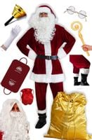 AKSAMITNY STRÓJ MIKOŁAJA VIP BURGUND ROZMIARY 14el