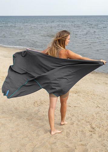 Ręcznik Szybkoschnący Z Mikrofibry 130X80Cm Szaro-Niebieski na Arena.pl