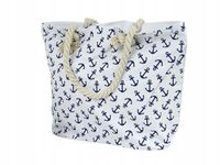 TORBA PLAŻOWA DUŻA Zapinana Na Zamek Torebka Shopper Na Piknik