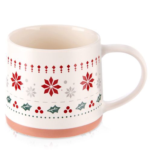 Kubek Porcelanowy do Kawy Herbaty Ziół Napojów Zimowy Świąteczny 380 ml na Arena.pl