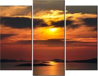 70 90CM OBRAZ 3 ELEM CHORWACKIE SŁOŃCE ŚCIENNY DRUK PŁÓTNO