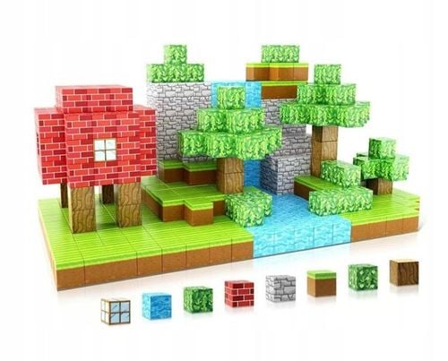 KLOCKI MAGNETYCZNE KLOCKI SZEŚCIANY 220 KLOCKÓW W TYM 2 FIGURKI GIGANTYCZNY na Arena.pl