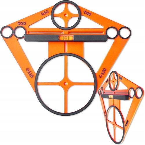 Szablon wzornik otworów płytek geberit z libellą poziomica toaleta na Arena.pl