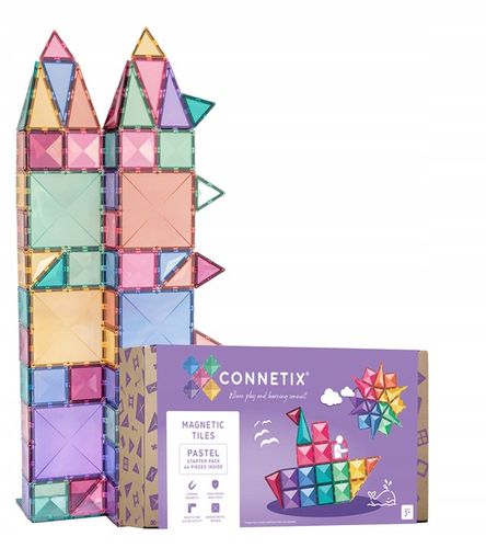 klocki magnetyczne Pastel Starter Pack 64 el. Connetix zestaw startowy na Arena.pl