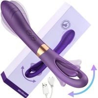 Wielofunkcyjny Wibrator Z Ruchomym Stymulatorem Wibrujący Penis Dwustronny