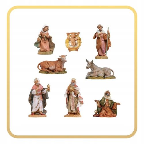 FIGURY DO SZOPKI BOŻONARODZENIOWEJ ŚWIĄTE ORYGINALNE FONTANINI 8 SZTUK 12CM na Arena.pl