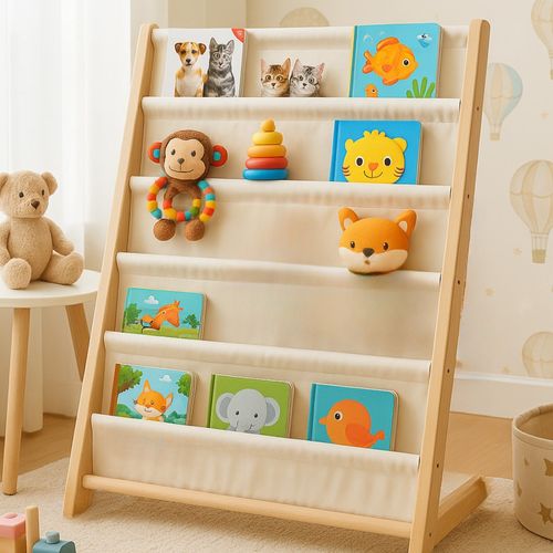 Półka na książki dla dzieci  - organizer biblioteczka z 6 półkami na Arena.pl