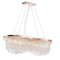Pałacowa LAMPA wisząca TOILS DIA600-07-G Maytoni glamour OPRAWA kryształowy ZWIS owalny złoty