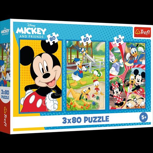 puzzle 3x80 ekipa myszki miki 34887 na Arena.pl