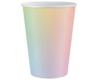 Kubeczki papierowe tęczowe, 6 szt.