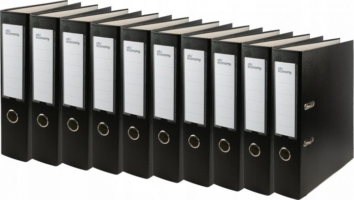 10 x SEGREGATOR BIUROWY A4 75mm SZEROKI OKUTY zdjęcie 1