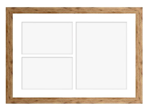Ramka na 3 zdjęcia Hekla 30x40x3 MDF galeria  naturalny 1szt. na Arena.pl