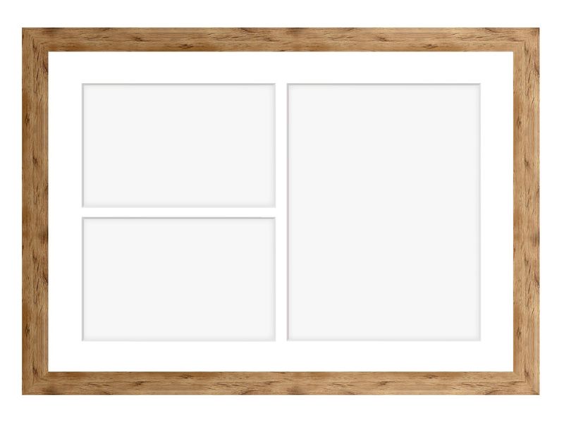 Ramka na 3 zdjęcia Hekla 30x40x3 MDF galeria  naturalny 1szt. zdjęcie 2
