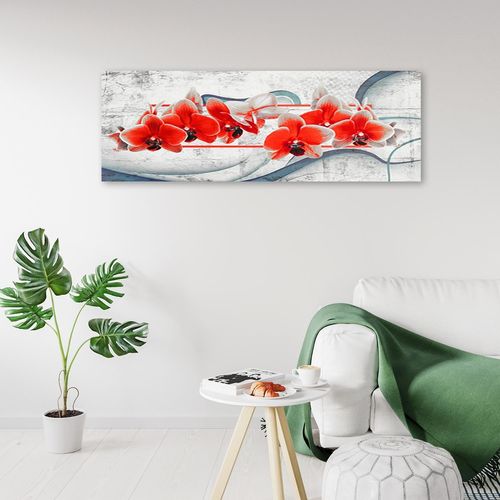 Deco Panel, Czerwone storczyki 140x45 na Arena.pl
