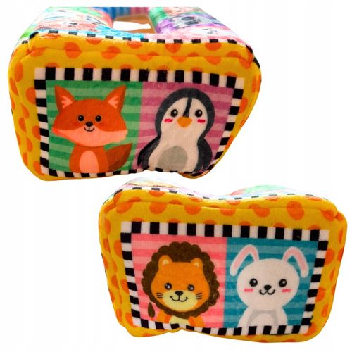 SORTER PUDEŁKO Z CHUSTECZKAMI PLUSZOWE SENSORYCZNE MONTESSORI ZWIERZĄTKA na Arena.pl