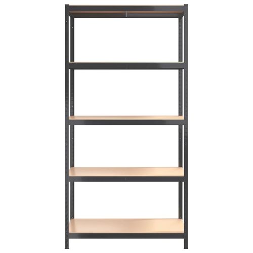 Regał z 5 półkami, antracytowy, stal i materiał drewnopochodny na Arena.pl