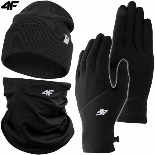 4F KOMPLET ZIMOWY MĘSKI DAMSKI CZAPKA ZIMOWA KOMIN SZAL RĘKAWICZKI na Arena.pl