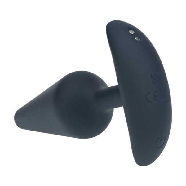 Classic Vibrating Silicone Anal Plug - M - Black zdjęcie 4