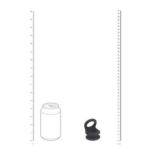 Wide Double O Silicone Cockring - S - Black na Arena.pl