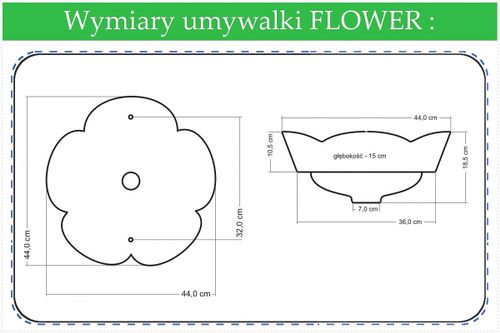 Umywalka Ceramiczna Flower 44 cm na Arena.pl