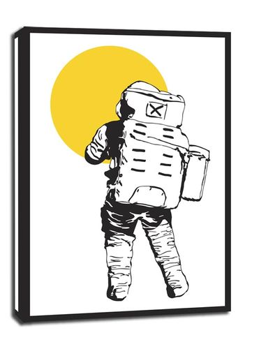 Kosmos (żółty) - obraz na płótnie 70x100 cm na Arena.pl