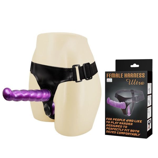 Podwójny Damski Sztuczny Członek - Dildo Na Paskach Ultra Female Harness zdjęcie 1