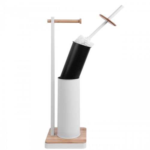 Zestaw łazienkowy Kosz na śmieci i stojak na szczotkę i papier  bialy bmbu na Arena.pl