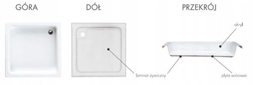 Schedpol Brodzik EKO 2.0 80x80x16 cm 3.320 na Arena.pl