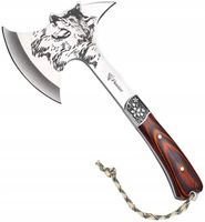 TOPOREK NÓŻ SIEKIERA TOMAHAWK TOPÓR WOLF ETUI 32CM