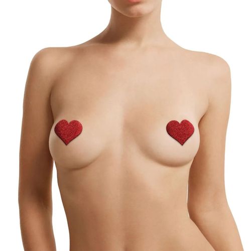 Nipple Cover Set - Cross Star Heart - Red na Arena.pl