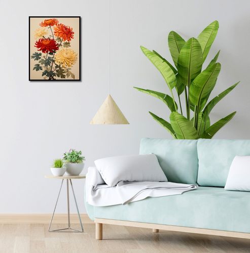 Plakat 40x50cm Tańczące Chryzantemy na Arena.pl