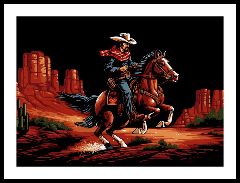 Plakat 55x40cm Galop przez Prerię zdjęcie 3