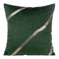 POSZEWKA WELUR VELVET WE WZORY 45X45 CM ZIELONA