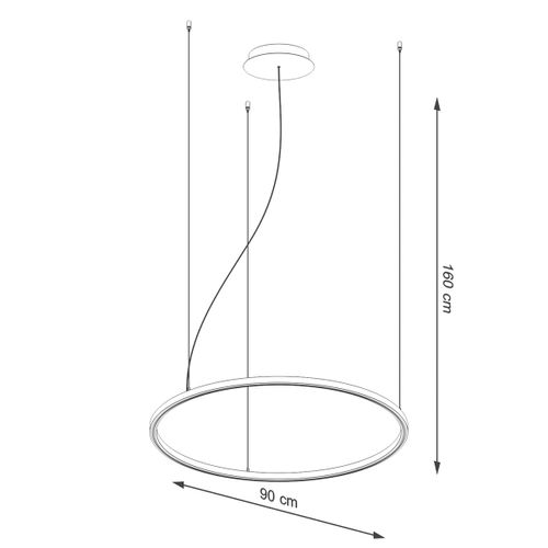 Żyrandol RISA 90 czarny LED 3000K na Arena.pl